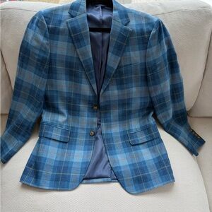 Lauren Ralph Lauren Blue Checkered Blazer